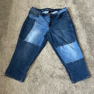 Lane Bryant Jeans Stretchy Capri Style in Patchwork